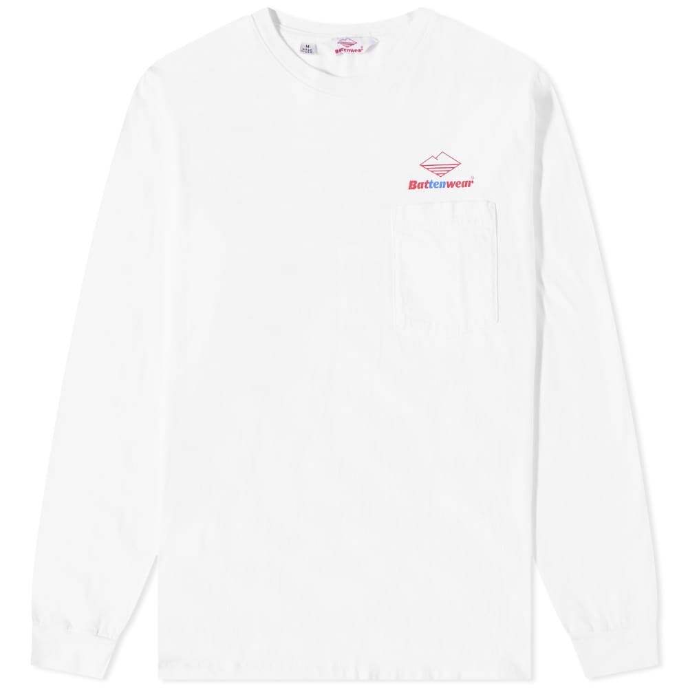 

Футболка Battenwear Long Sleeve 10th Anniversary Pocket Tee, Белый