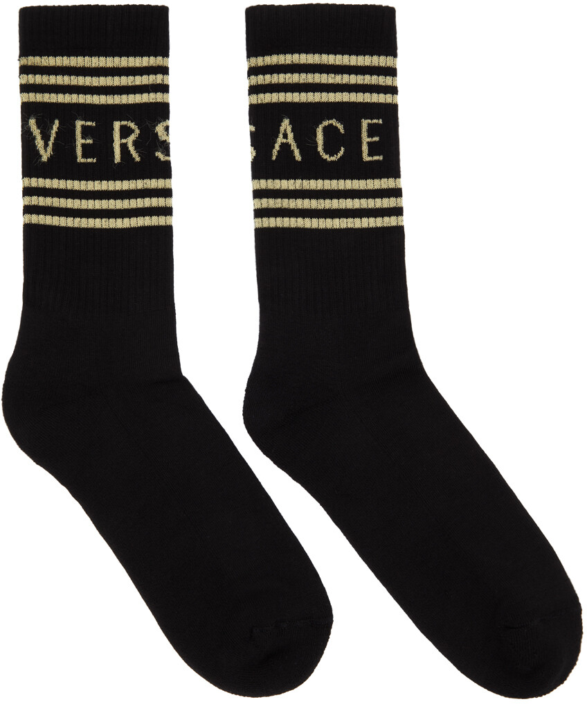 

Носки Black & Off-White с логотипом 1990-х годов Versace