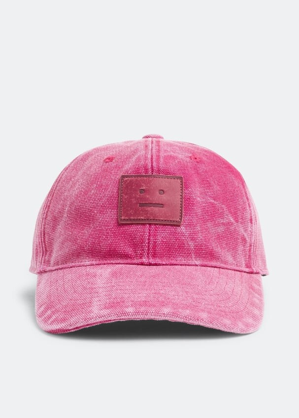 

Кепка ACNE STUDIOS Face logo cap, розовый