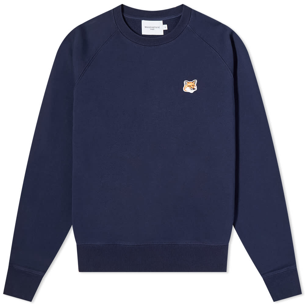 

Толстовка Maison Kitsuné Fox Head Patch Adjusted Crew Sweat, Серый