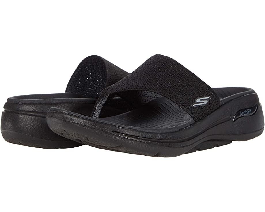 

Сандалии Go Walk Arch Fit Knit 3 Point Sandal SKECHERS Performance, черный