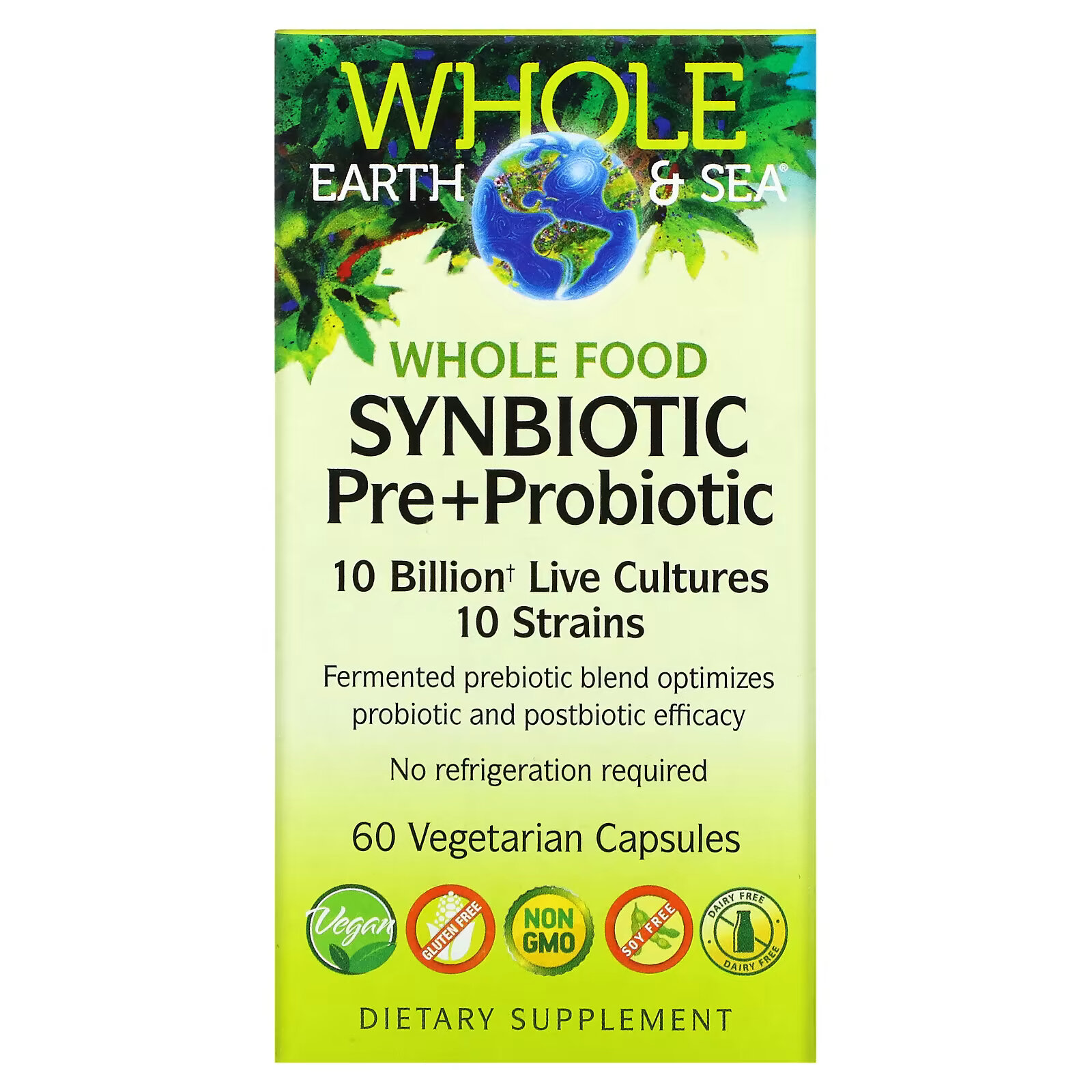 Цельнопищевой синбиотик пробиотик Natural Factors, 60 вегетарианских капсул пробиотик eu natural momma 30 вегетарианских капсул