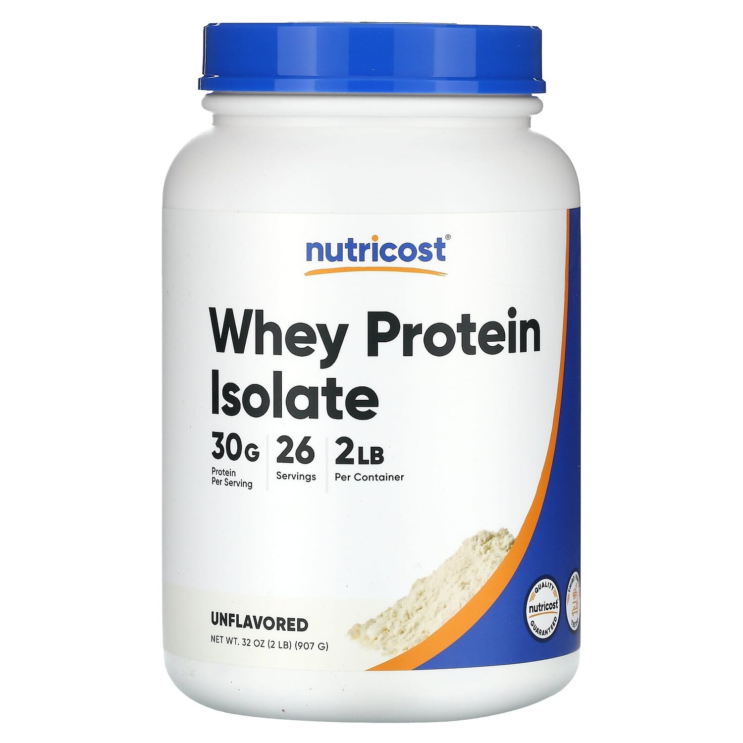 

Изолят сывороточного протеина, без добавок, 907 г (2 фунта), Nutricost