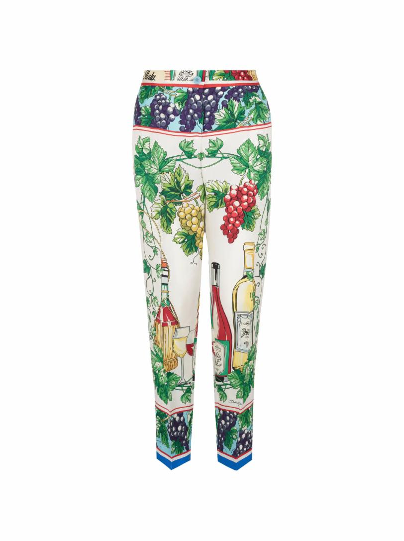 Шёлковые брюки с принтом Dolce&Gabbana