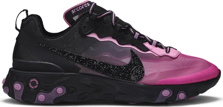 Лимитированные кроссовки Nike Swarovski x Sneaker Room x React Element 87 'Breast Cancer Awareness', розовый - фото