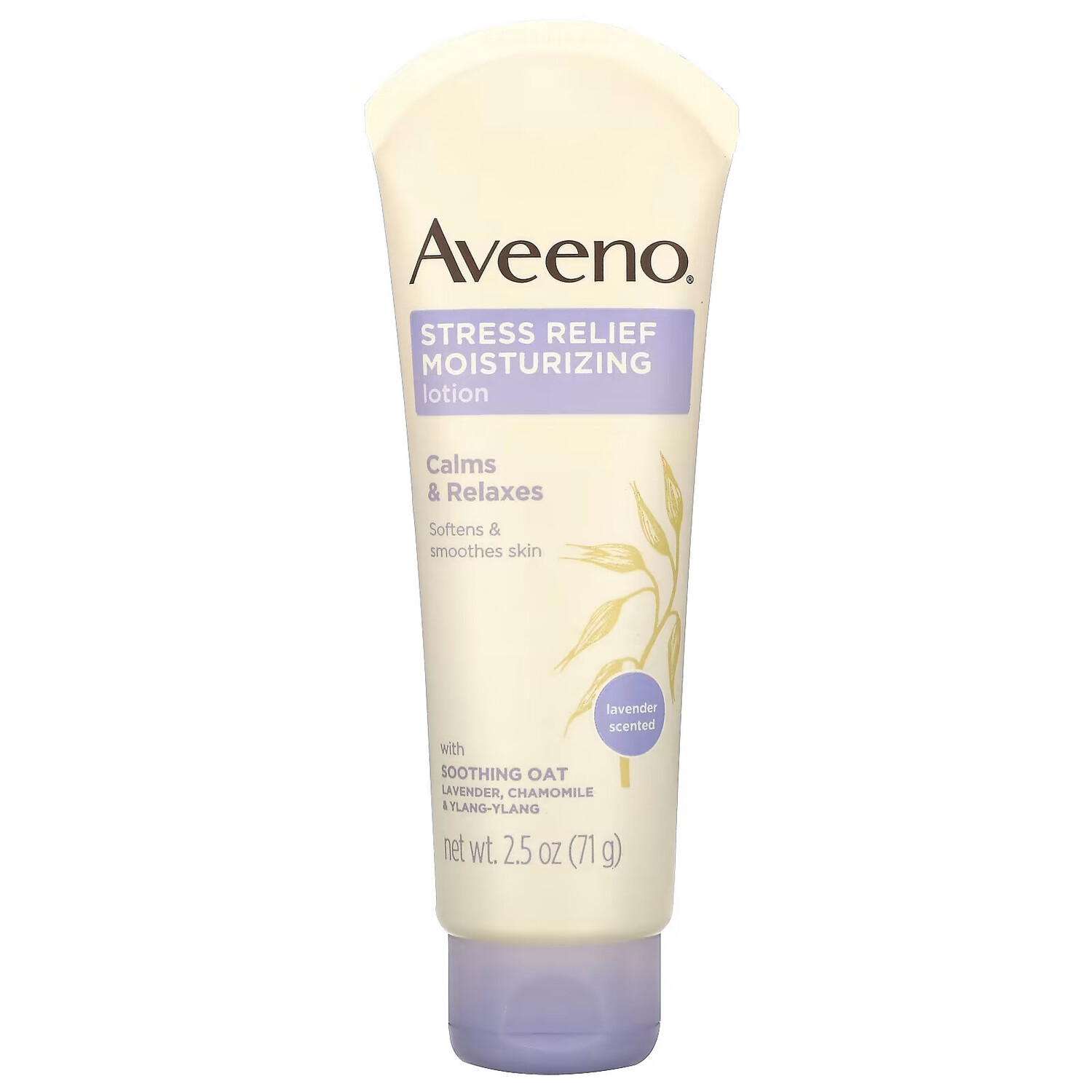 Aveeno, Увлажняющий лосьон для снятия стресса, лаванда, 71 г (2,5 унции) увлажняющий лосьон aveeno для ежедневного применения 71 г