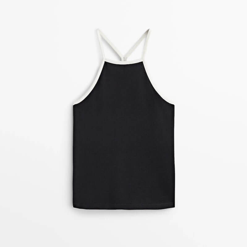 

Майка Massimo Dutti Cotton, черный