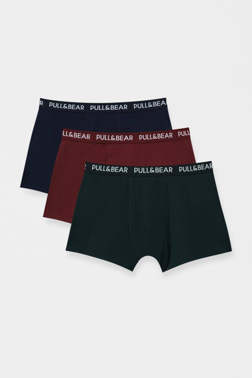 

Набор из 3 боксеров с поясом с логотипом Pull&Bear