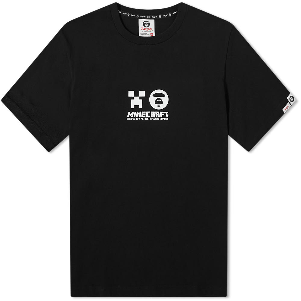 

Футболка AAPE x Minecraft Apes And Planet Earth Tee, Черный