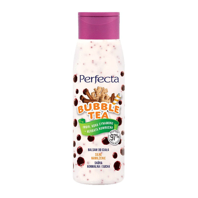 

Perfecta Bubble Tea сильно увлажняющий лосьон для тела имбирь + кора корицы + чайный гриб 400мл