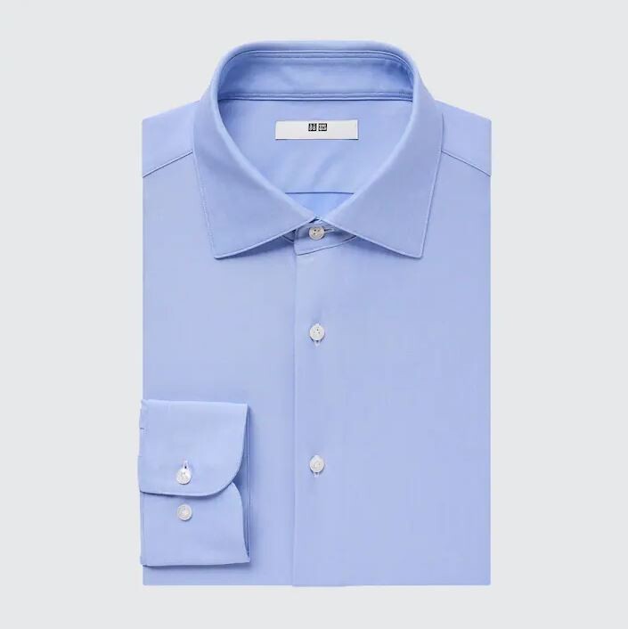

Рубашка из джерси с длинным рукавом Uniqlo Jersey Long Sleeve, голубой