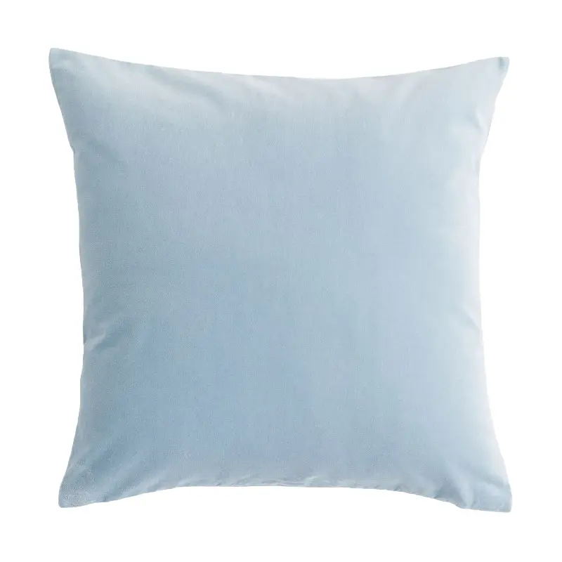 

Чехол для декоративной подушки H&M Home Cotton Velvet, голубой