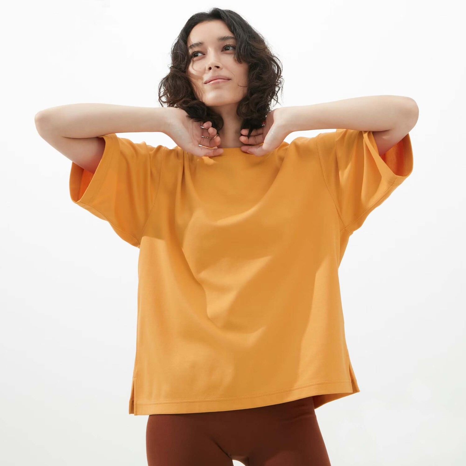 

Футболка Uniqlo U Airism Cotton Oversized, оранжевый