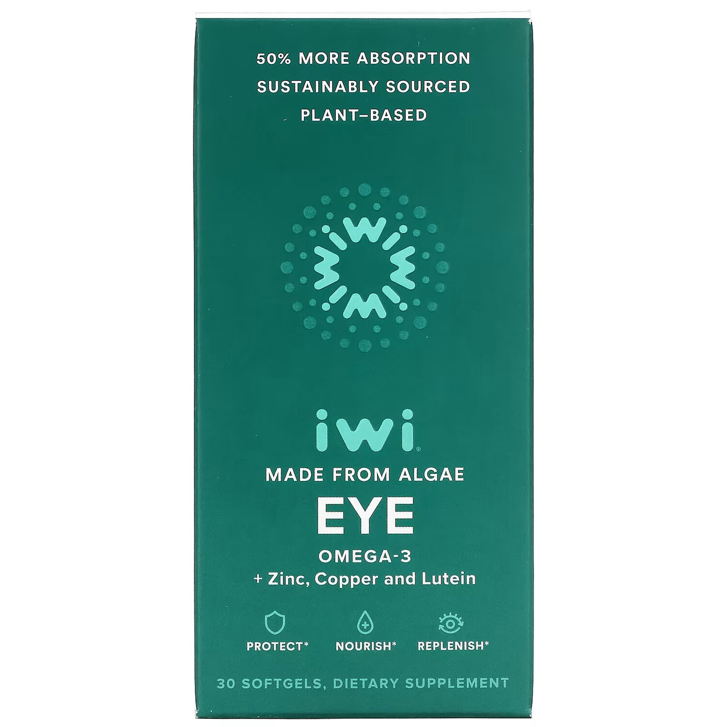 

iWi, Для глаз, омега-3 + цинк, медь и лютеин, 30 мягких таблеток