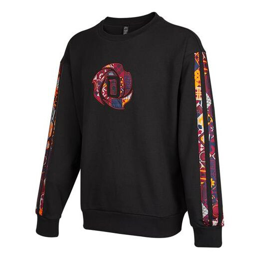 Толстовка Adidas Mic Rose Crew Limited Printing Basketball Sports Round Neck Pullover Black, Черный men s sweatshirt sweatpants luxury tracksuit set moose print crew neck hoodie for man designer clothing brand pullover outfits