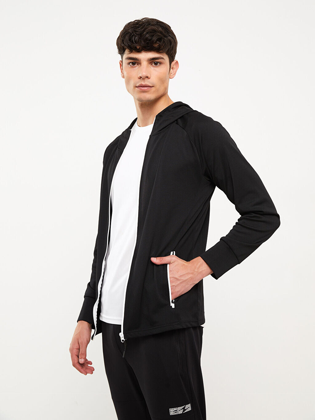 

Мужской спортивный кардиган Slim Fit с капюшоном LCW Active