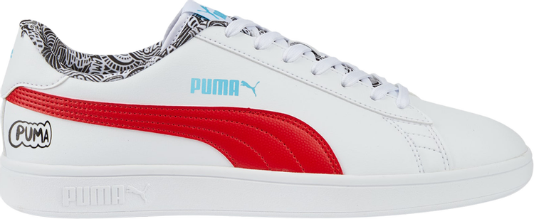 

Кроссовки Puma Smash V2 Me Happy - White Red, белый