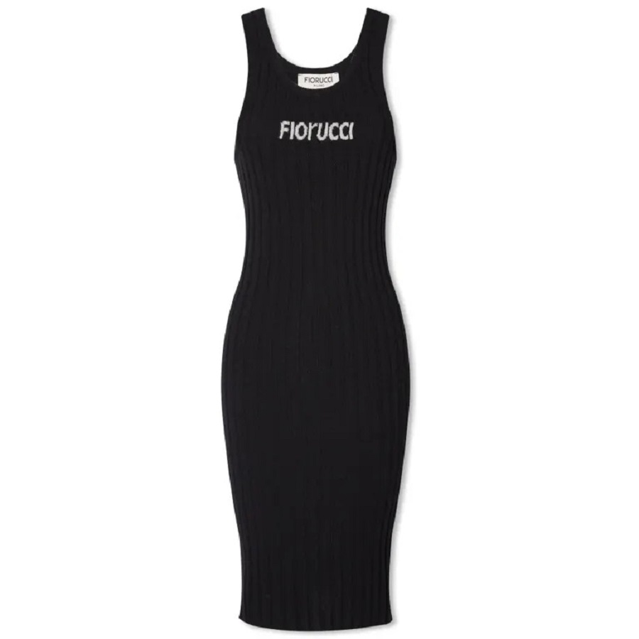 Платье Fiorucci Angolo Midi Vest, черный платье джемпер angolo dress fiorucci черный