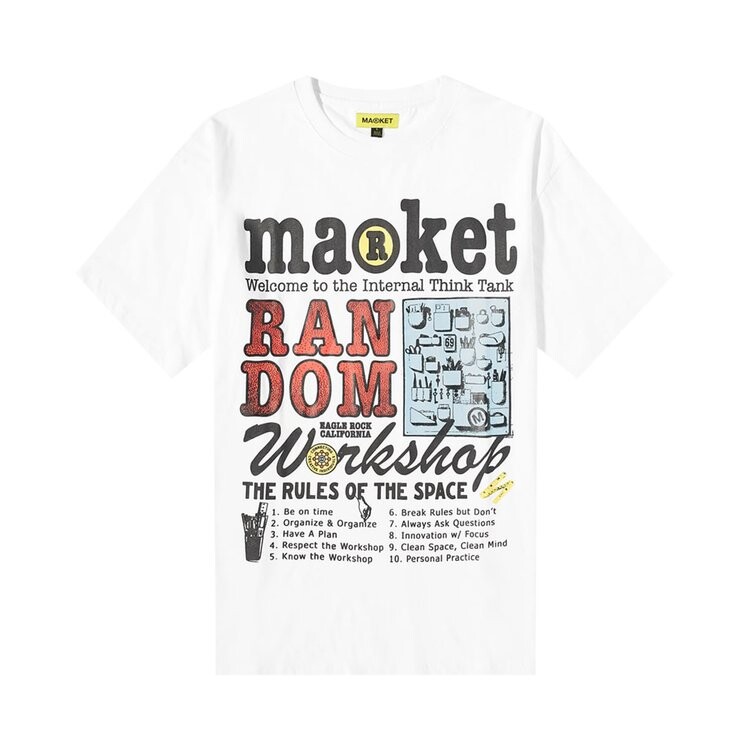 

Футболка Market Random Workshop Think Tank Tee 'White', белый