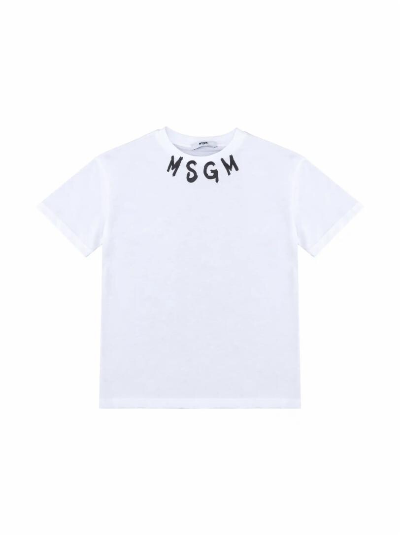 

Хлопковая футболка с логотипом MSGM