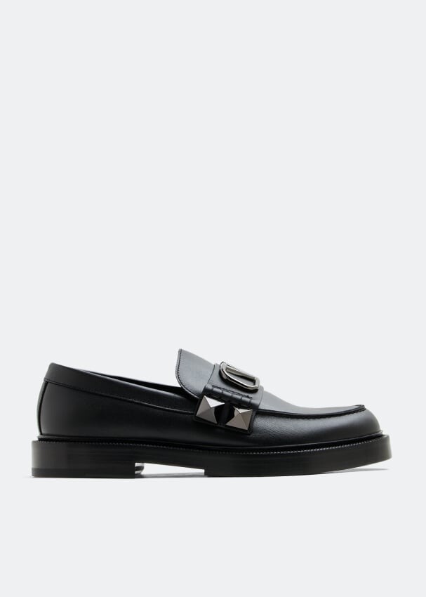 

Лоферы VALENTINO GARAVANI Stud sign loafers, черный