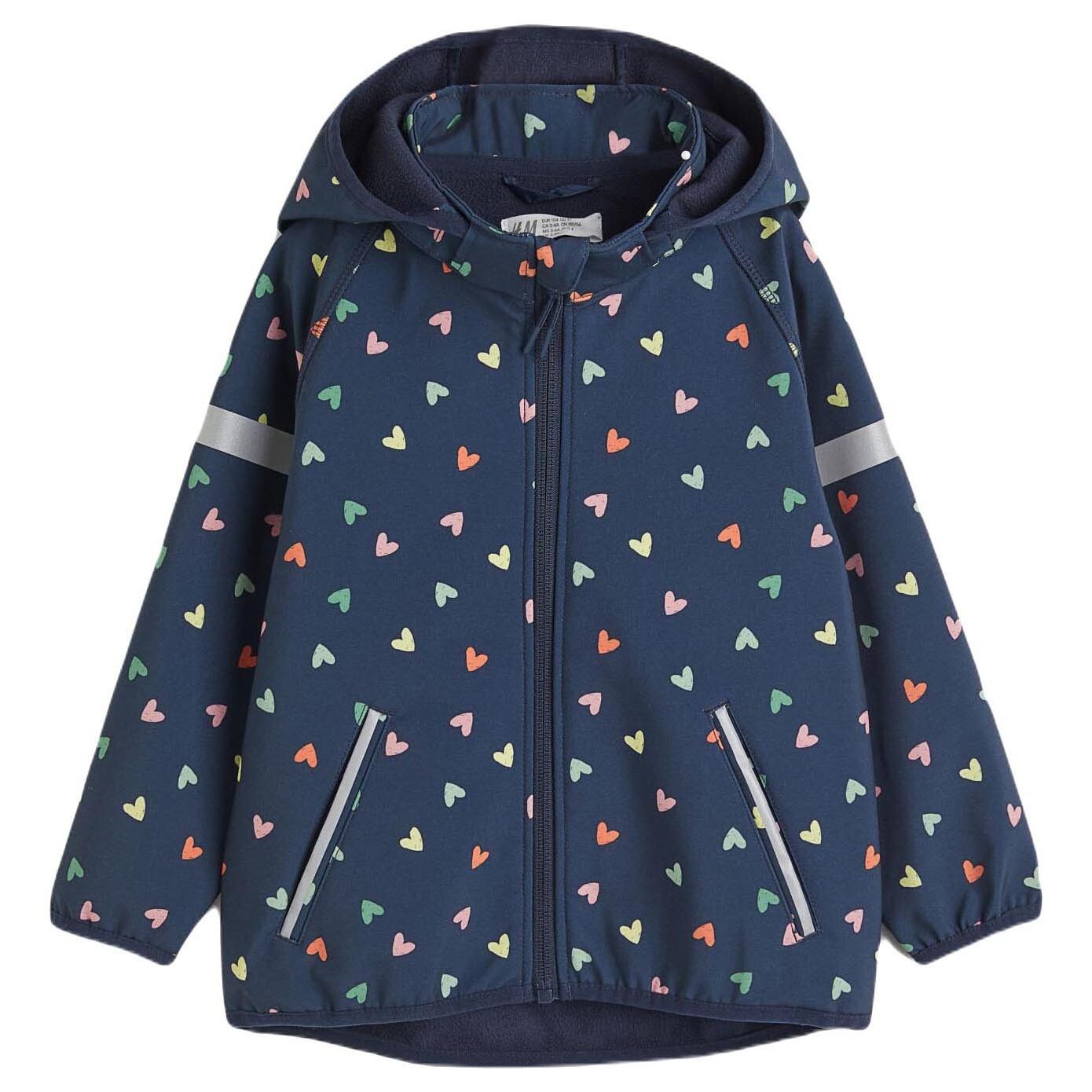

Куртка H&M Water-resistant Softshell Hearts, темно-синий