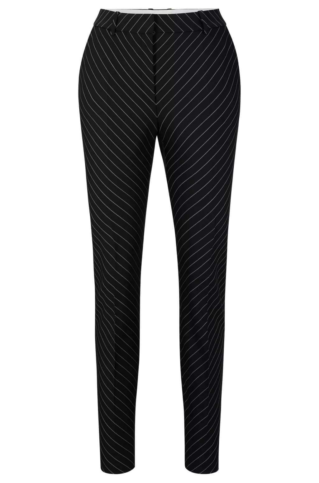 цена Брюки Hugo Boss Regular Fit Diagonal Striped, черный