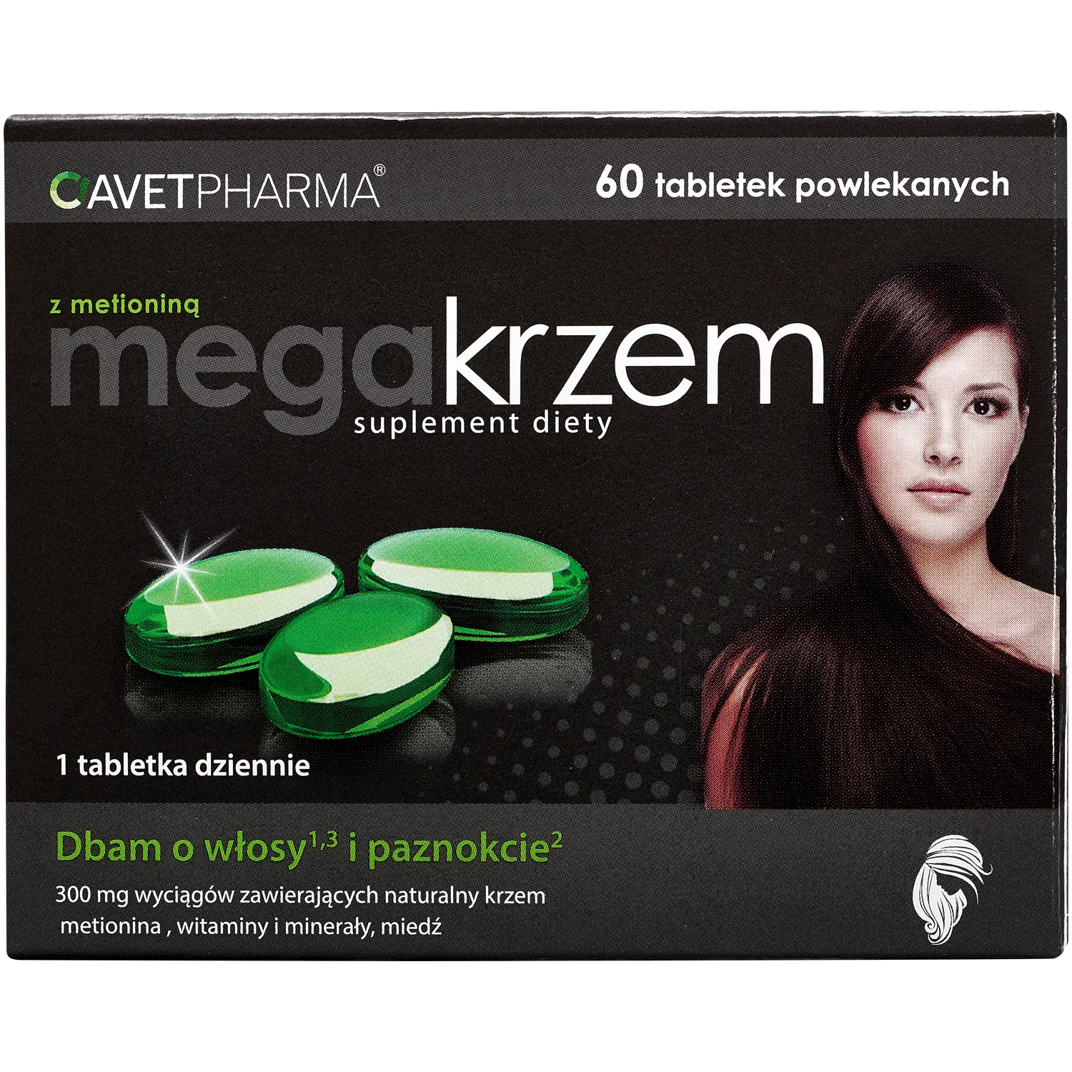 

Mega Krzem Z metioniną биологически активная добавка, 60 таблеток/1 упаковка