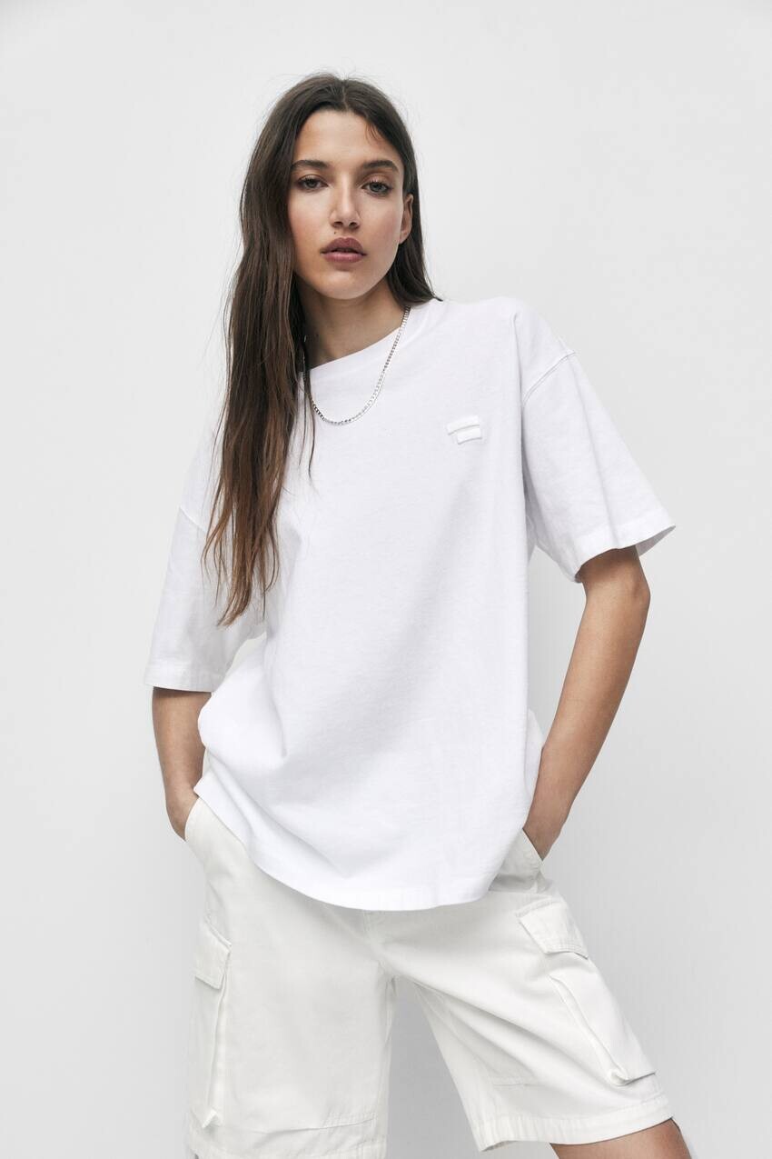

Футболка с коротким рукавом — лимитированная серия Pull&Bear, белый