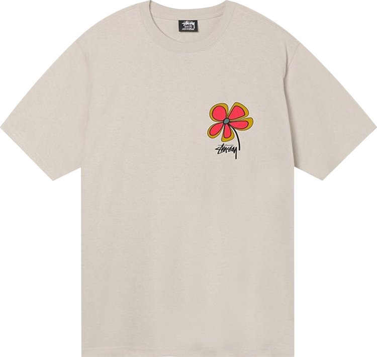 

Футболка Stussy Flower Tee 'Smoke', кремовый