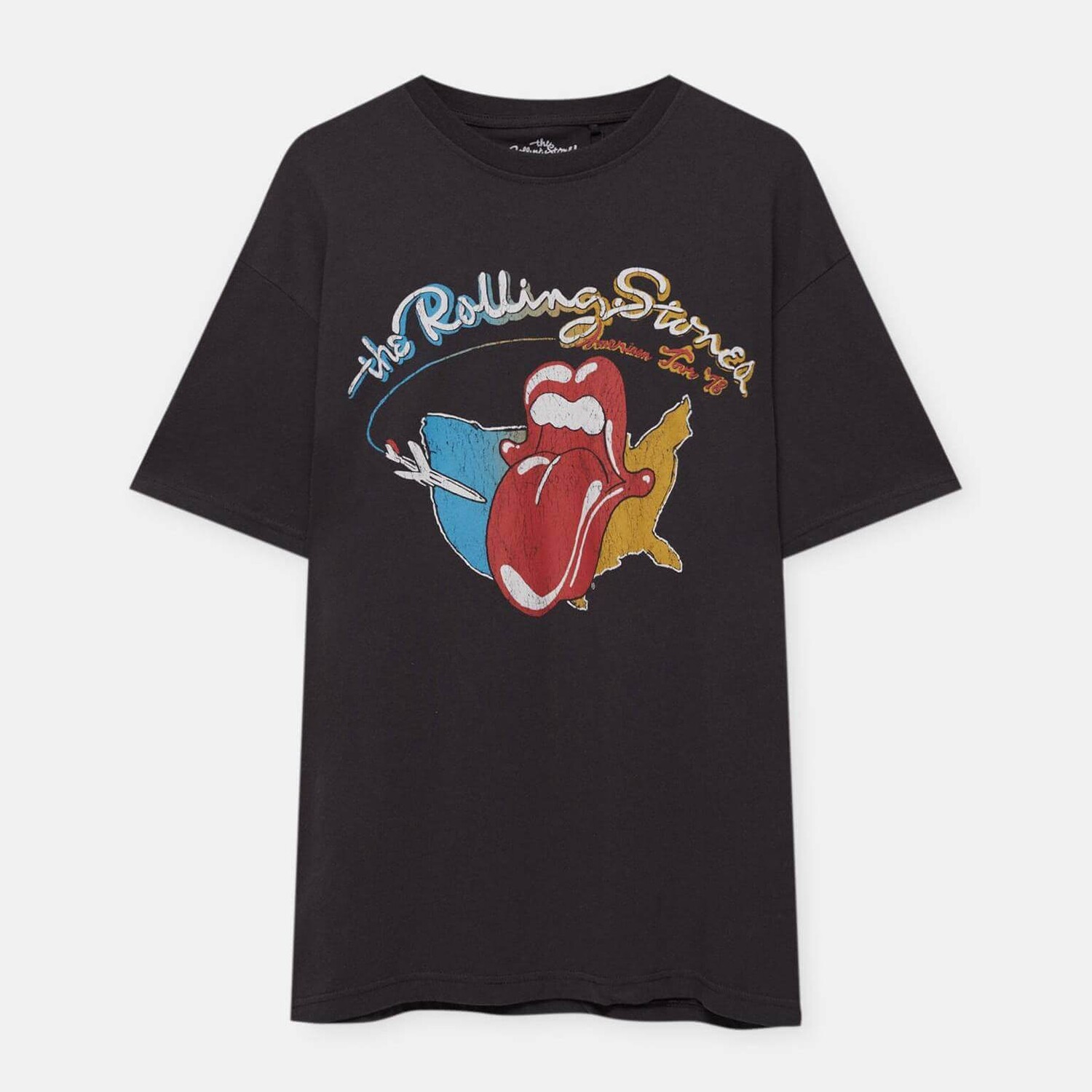 

Футболка Pull&Bear The Rolling Stones 1978, черный