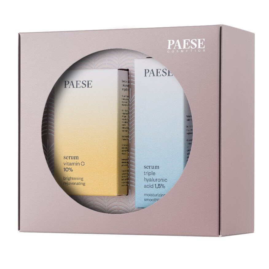 

Paese Набор сывороток Besties For The Resties с тройной гиалуроновой кислотой 1,5% 30мл + сыворотка с витамином С 10% 15мл