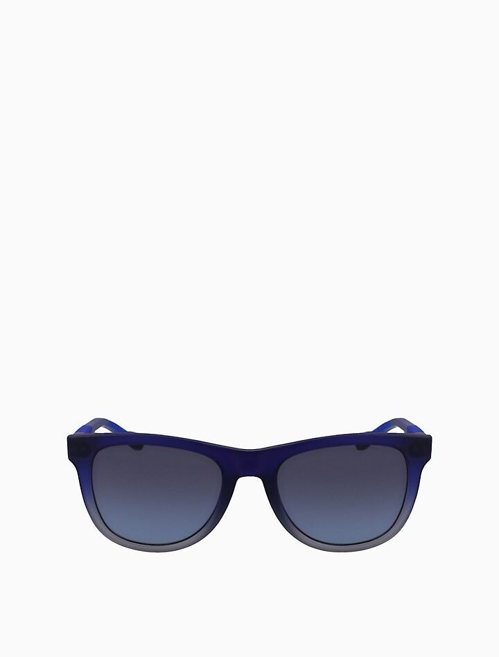 

Солнцезащитные очки Colorblock Modified Rectangle Sunglasses Calvin Klein, синий/серый