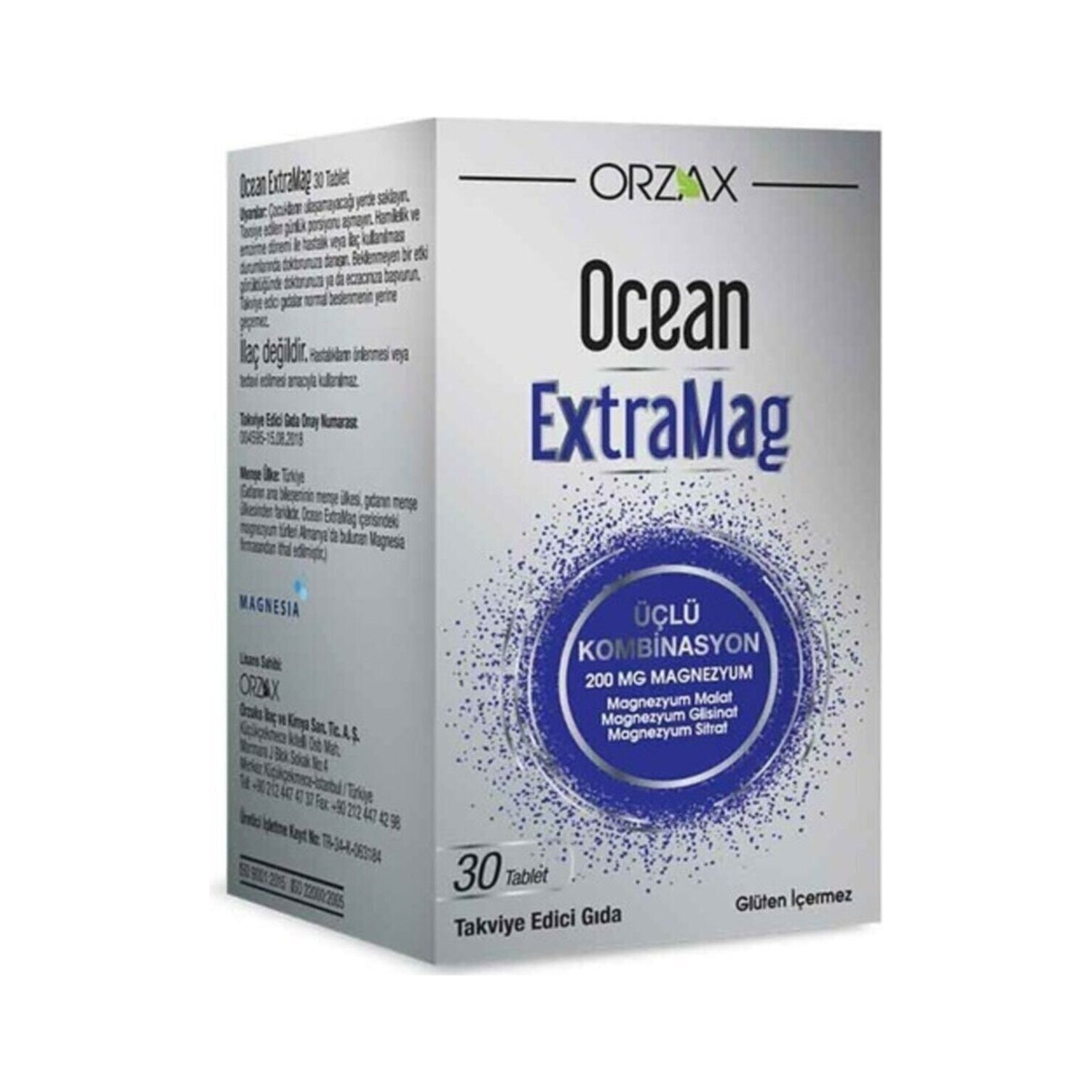 Комбинированная пищевая добавка Ocean Extramag Tip, 30 таблеток