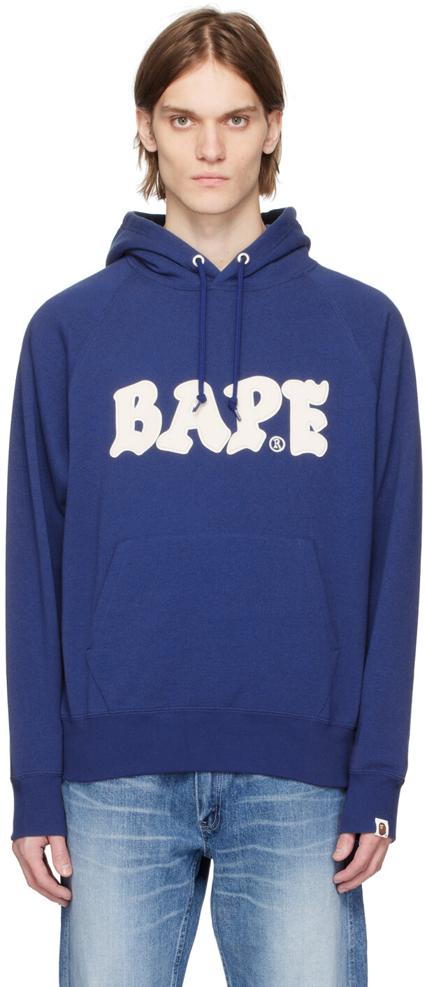 

Синий худи свободного кроя BAPE