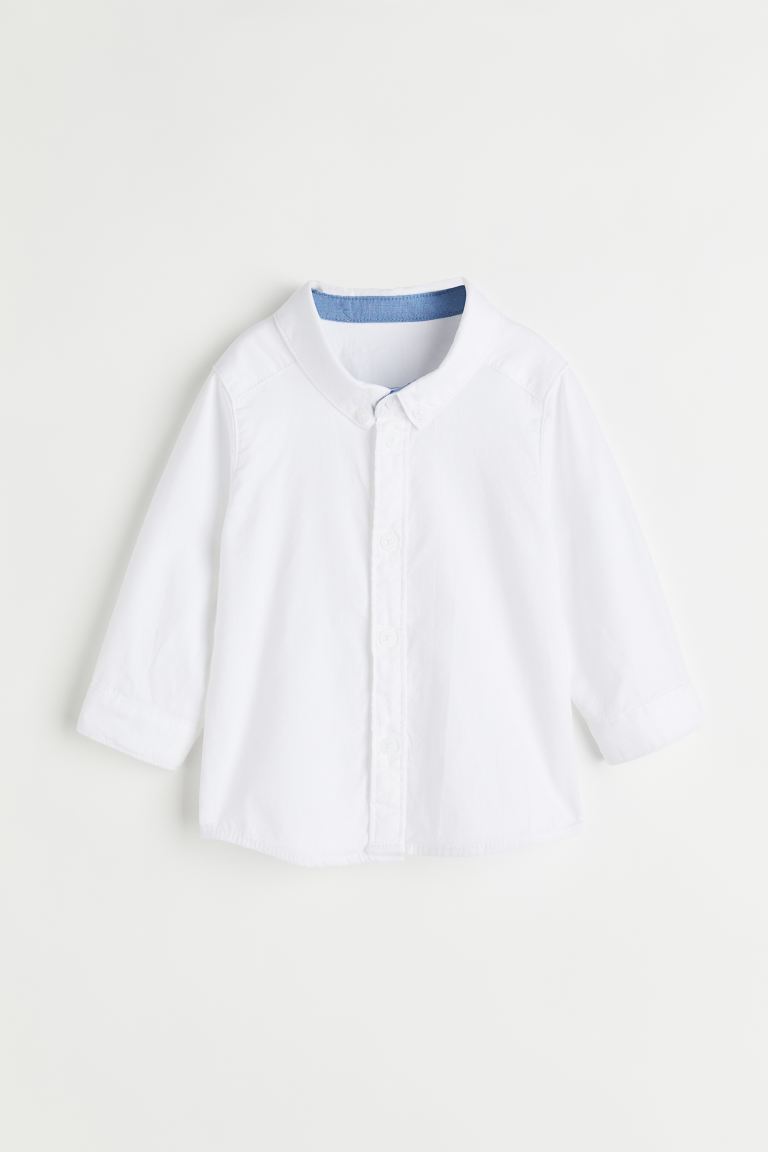 Хлопчатобумажную рубашку H&M, белый