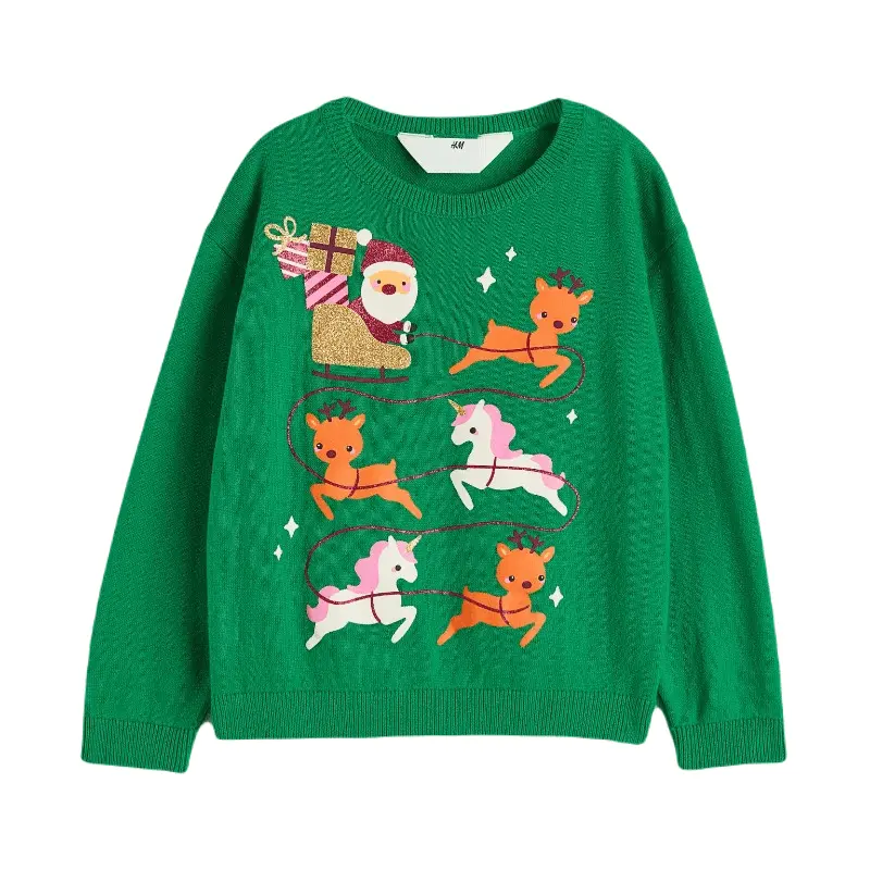 

Свитер H&M Santa Claus, зеленый