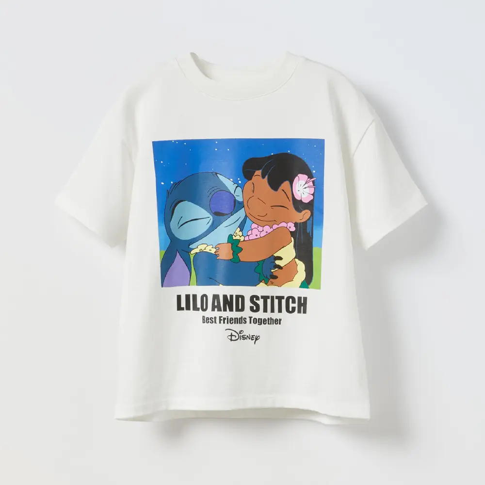 

Футболка Zara Lilo & Stitch Surfer Disney, белый