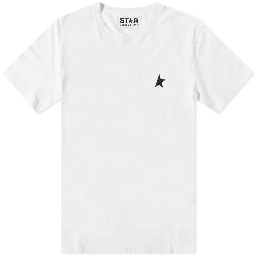 футболка asics small chest logo tee размер m синий Футболка Golden Goose Small Star Chest Logo Tee