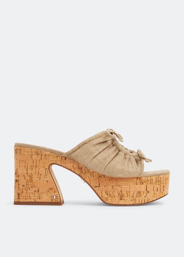

Сандалии SAM EDELMAN Dova platform sandals, бежевый