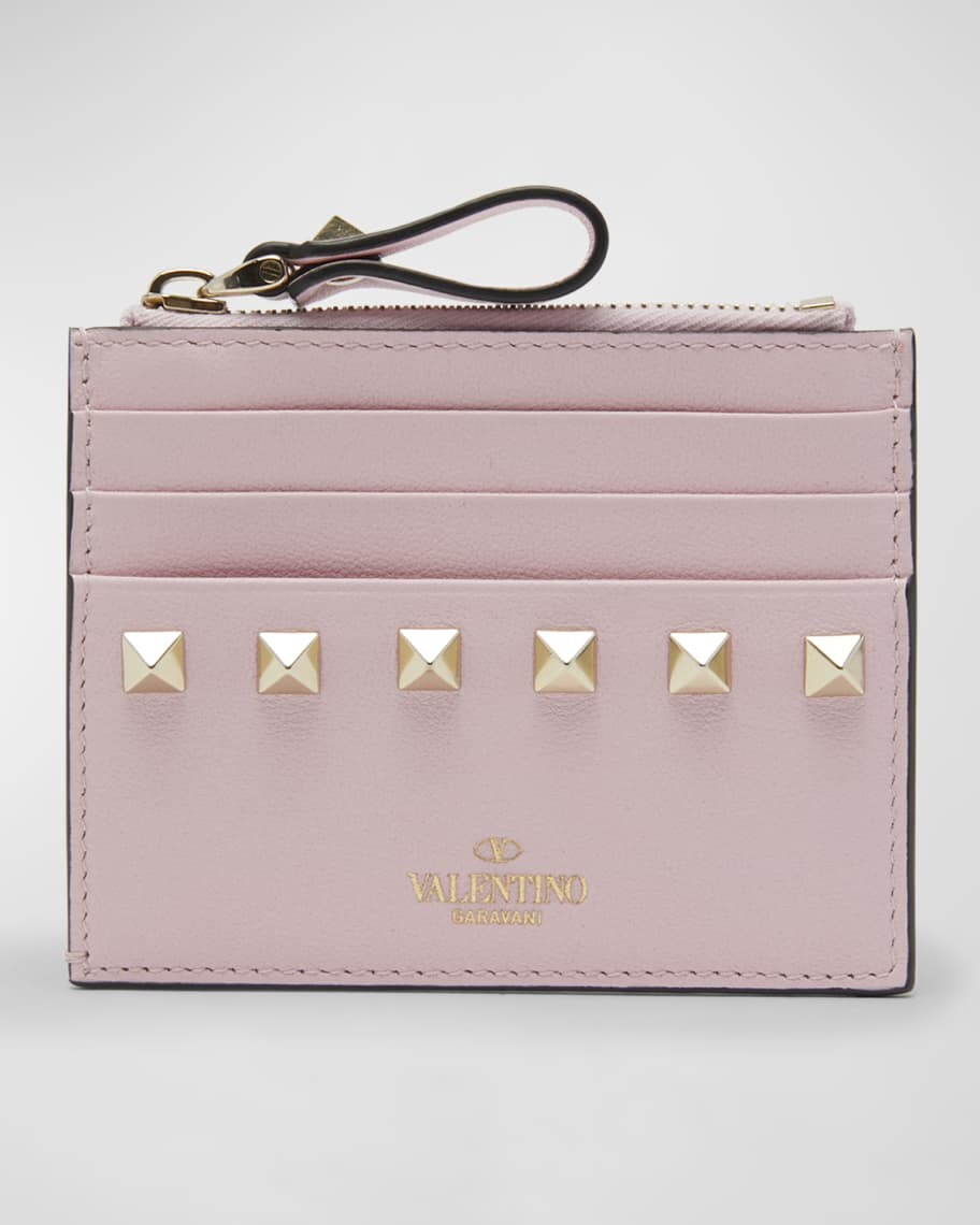 

Кожаный футляр для карт Rockstuds на молнии Valentino Garavani