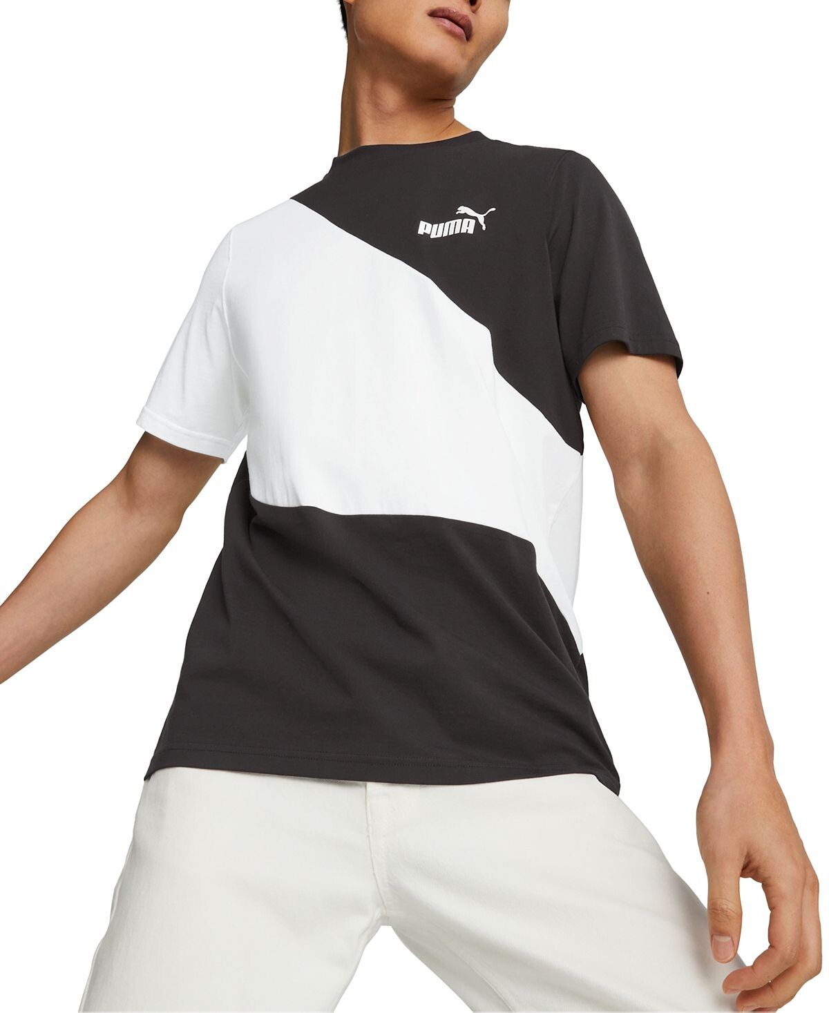 

Мужская футболка с короткими рукавами и цветными блоками с логотипом Puma