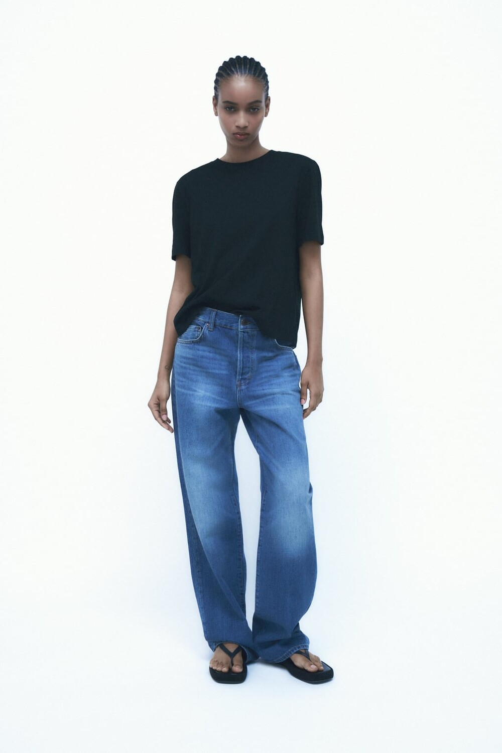 

Футболка с коротким рукавом ZARA, черный