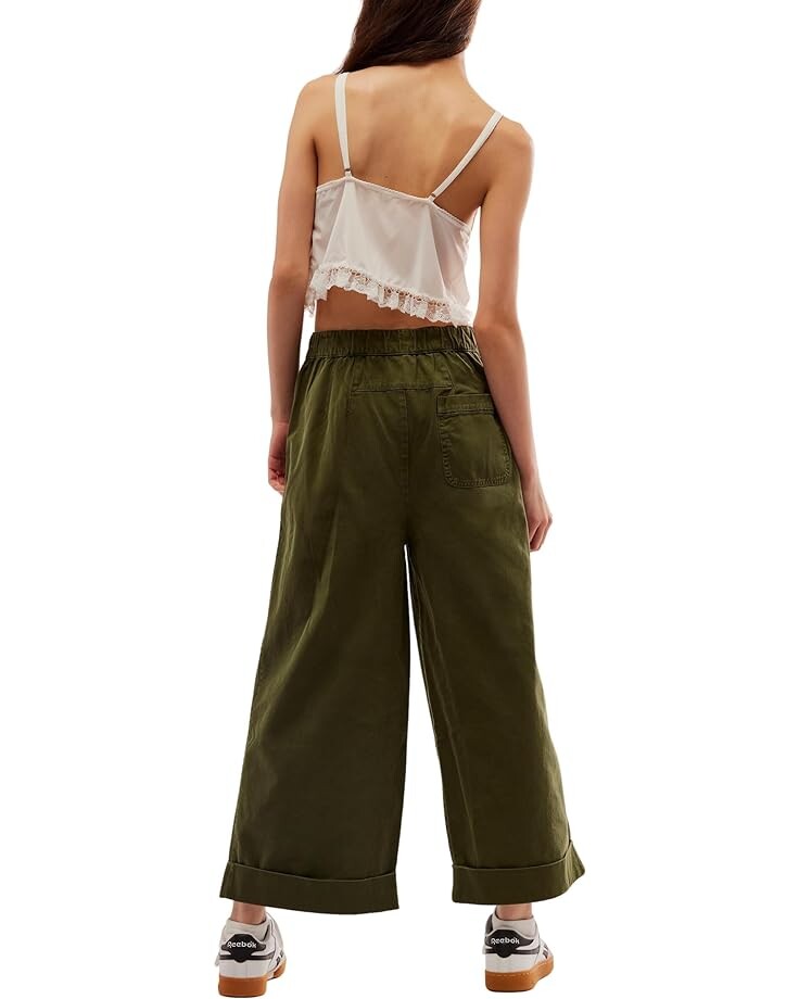 

Брюки Free People After Love Cuff Pants, цвет Moss Song