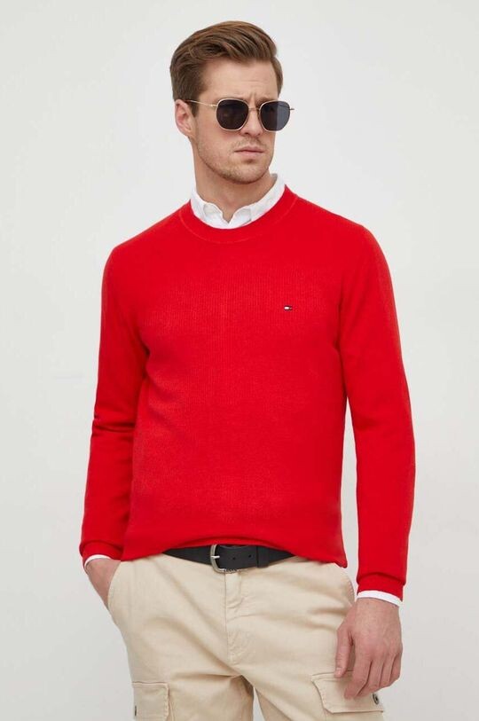 

Хлопковый свитер Tommy Hilfiger, красный