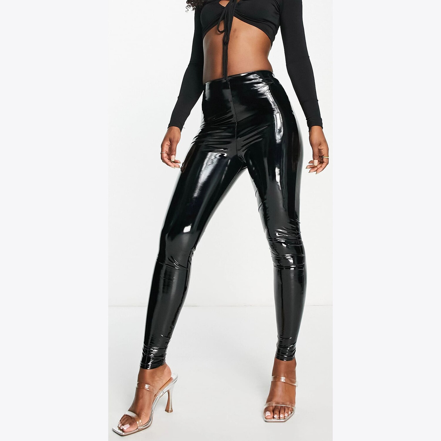 

Легинсы Asos Design Halloween Vinyl, черный