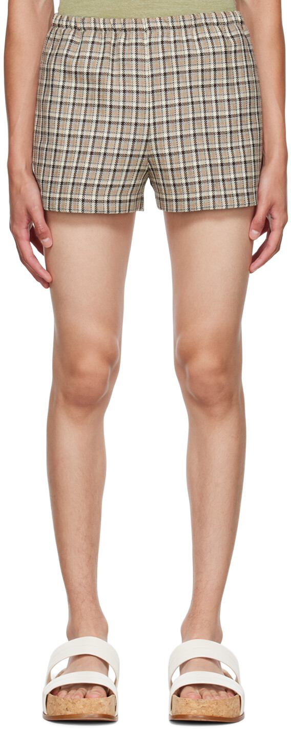 

Эксклюзивные бежевые шорты SSENSE Simon Maryam Nassir Zadeh