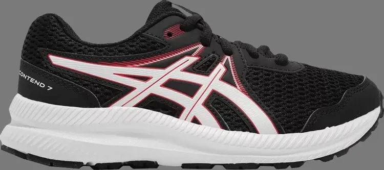 

Кроссовки contend 7 gs 'black electric red' Asics, черный