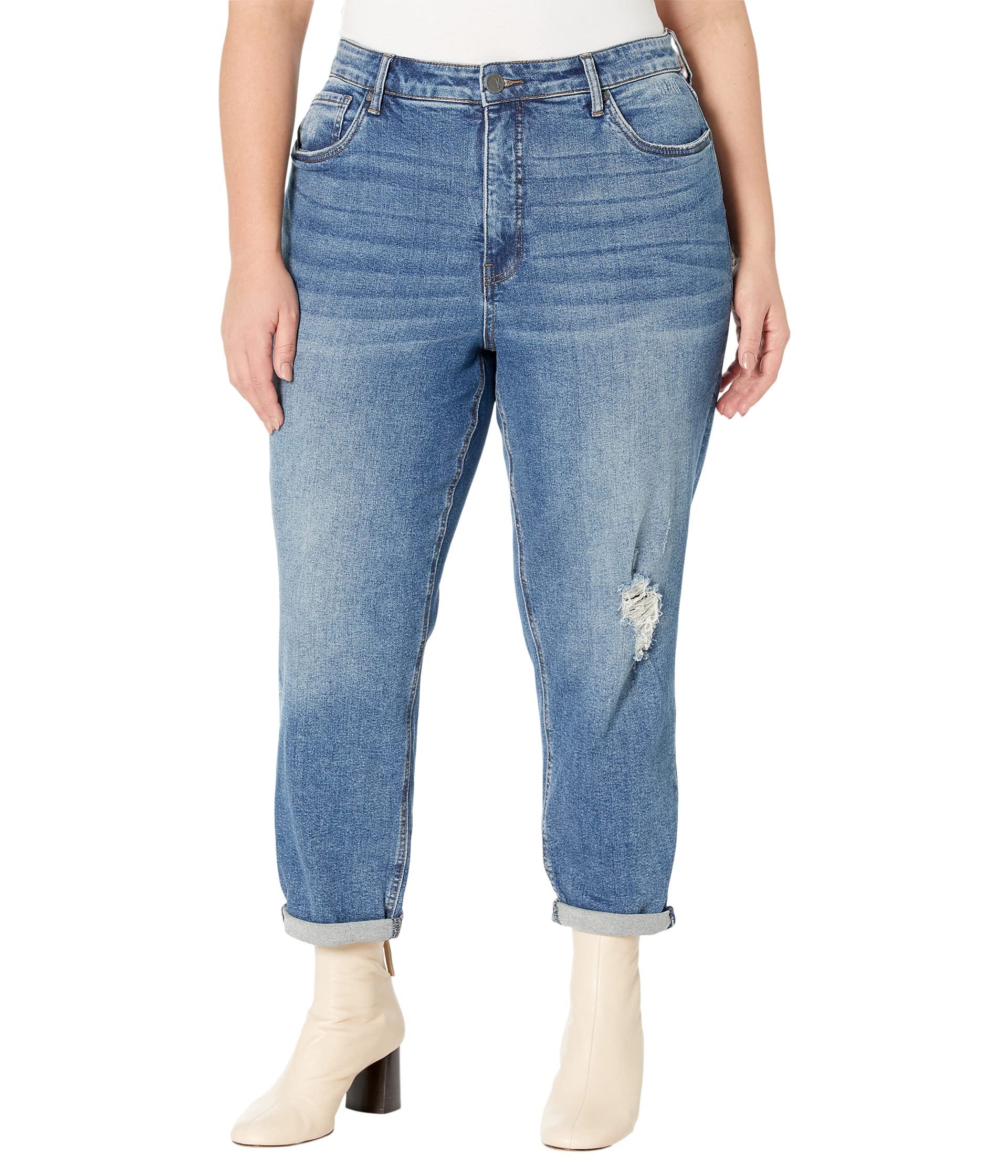 Джинсы KUT from the Kloth, Plus Size Rachael Mom Jeans in Noticable