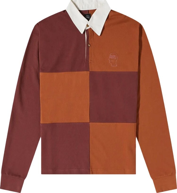 

Рубашка Brain Dead Paneled Rugby Shirt 'Maroon', красный
